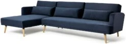 Habitat Andy Left Corner Velvet Clic Clac Sofa Bed - Navy -Chic Household Items 3159491 R Z010A