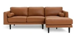 Habitat Jackson Leather Right Corner Chaise Sofa - Tan -Chic Household Items 3247097 R Z002A
