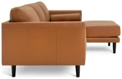 Habitat Jackson Leather Right Corner Chaise Sofa - Tan -Chic Household Items 3247097 R Z004A
