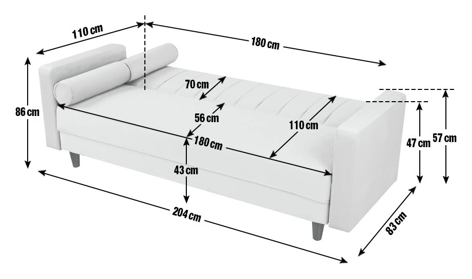 Habitat Preston Clic Clac Velvet Sofa Bed - Navy 4 Habitat Preston Clic Clac Velvet Sofa Bed - Navy - Image 4