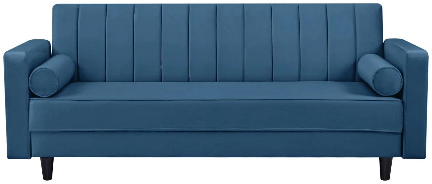 Habitat Preston Clic Clac Velvet Sofa Bed - Navy 1 Habitat Preston Clic Clac Velvet Sofa Bed - Navy