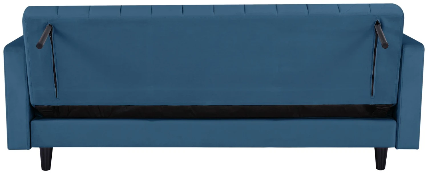 Habitat Preston Clic Clac Velvet Sofa Bed - Navy 8 Habitat Preston Clic Clac Velvet Sofa Bed - Navy - Image 8