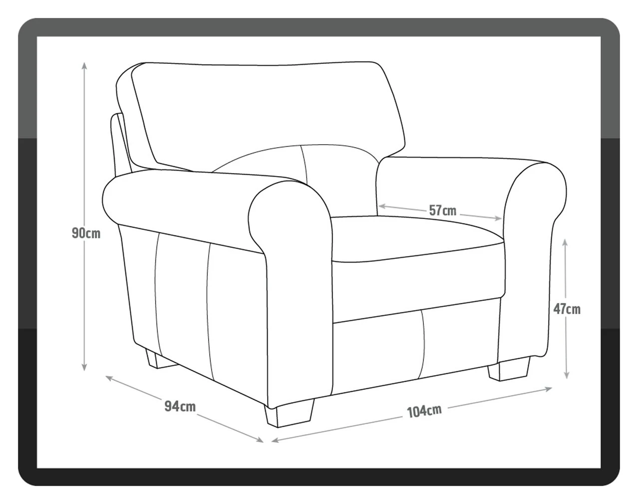 Habitat Salisbury Leather Armchair - Tan 4 Habitat Salisbury Leather Armchair - Tan - Image 4