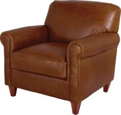Habitat Kingsley Leather Accent Chair - Tan -Chic Household Items 3328662 R Z002A