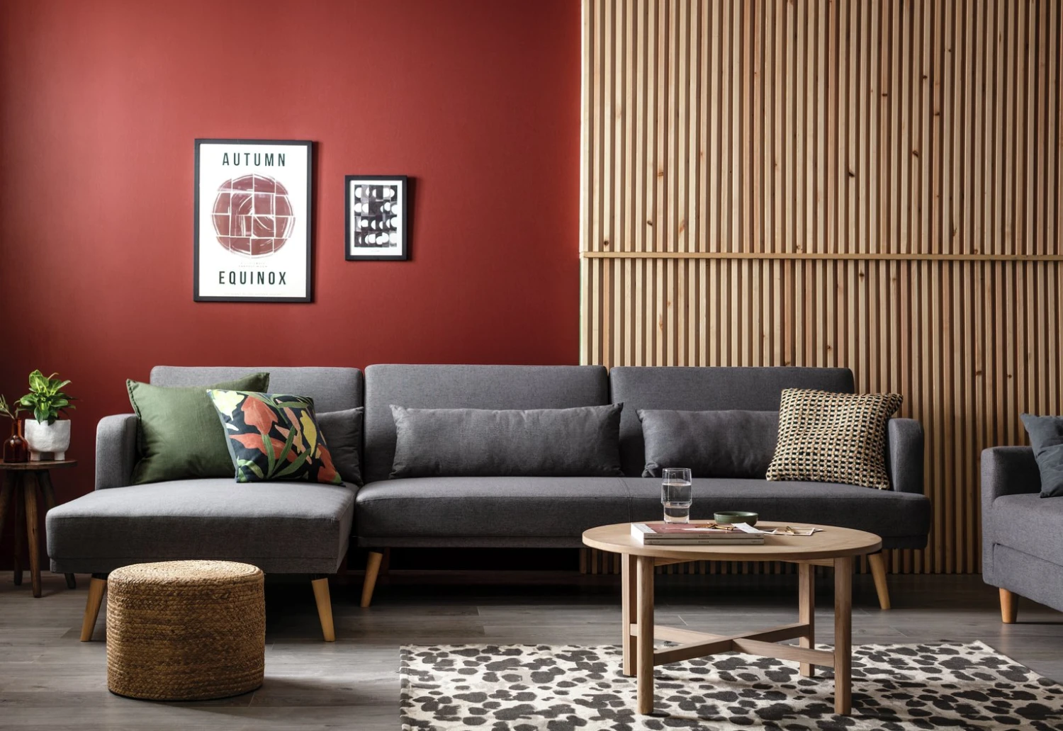 Habitat Andy Left Corner Fabric Clic Clac Sofa Bed - Grey 2 Habitat Andy Left Corner Fabric Clic Clac Sofa Bed - Grey - Image 2