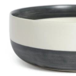 Habitat Artisan Stripe Stoneware Serving Bowl -Chic Household Items 3365481 R Z002A