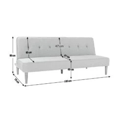Habitat Odeon 2 Seater Fabric Clic Clac Sofa Bed - Grey -Chic Household Items 3367180 R Z020A
