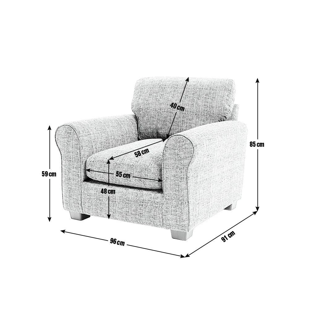 Habitat Lisbon Fabric Armchair - Beige 4 Habitat Lisbon Fabric Armchair - Beige - Image 4