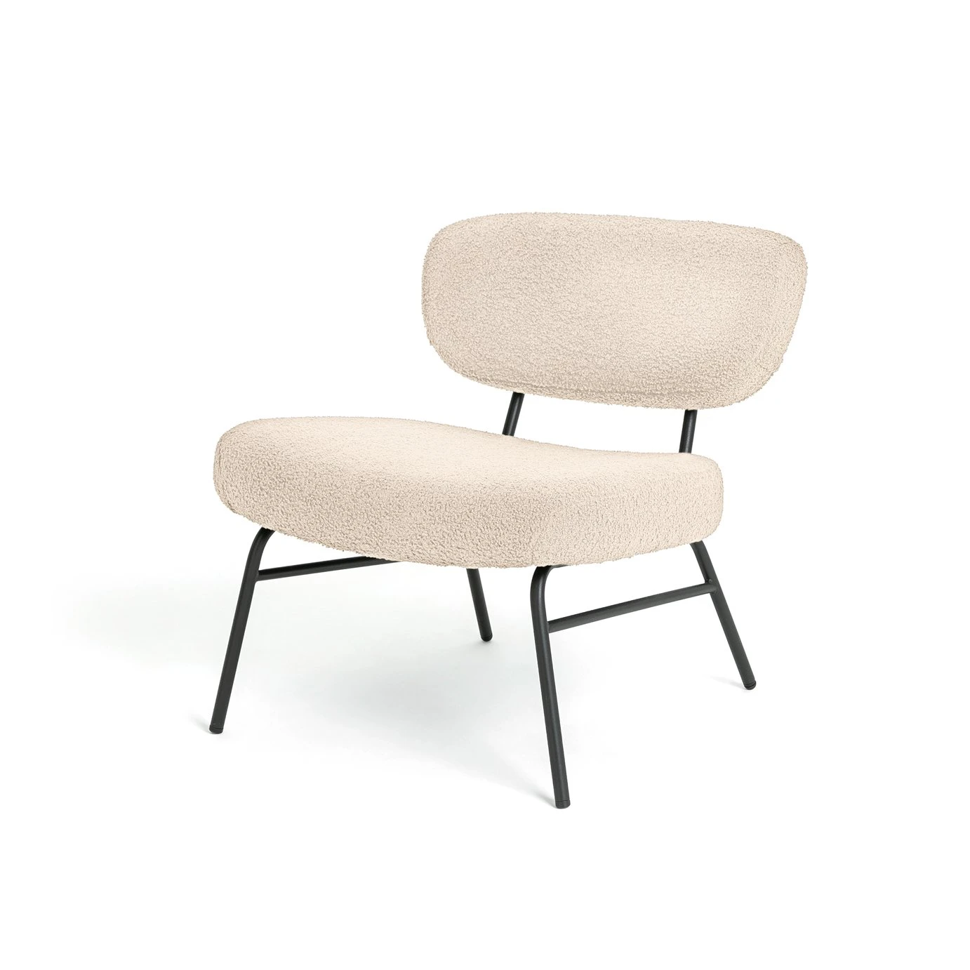 Habitat Cole Boucle Accent Chair - Cream 5 Habitat Cole Boucle Accent Chair - Cream - Image 5