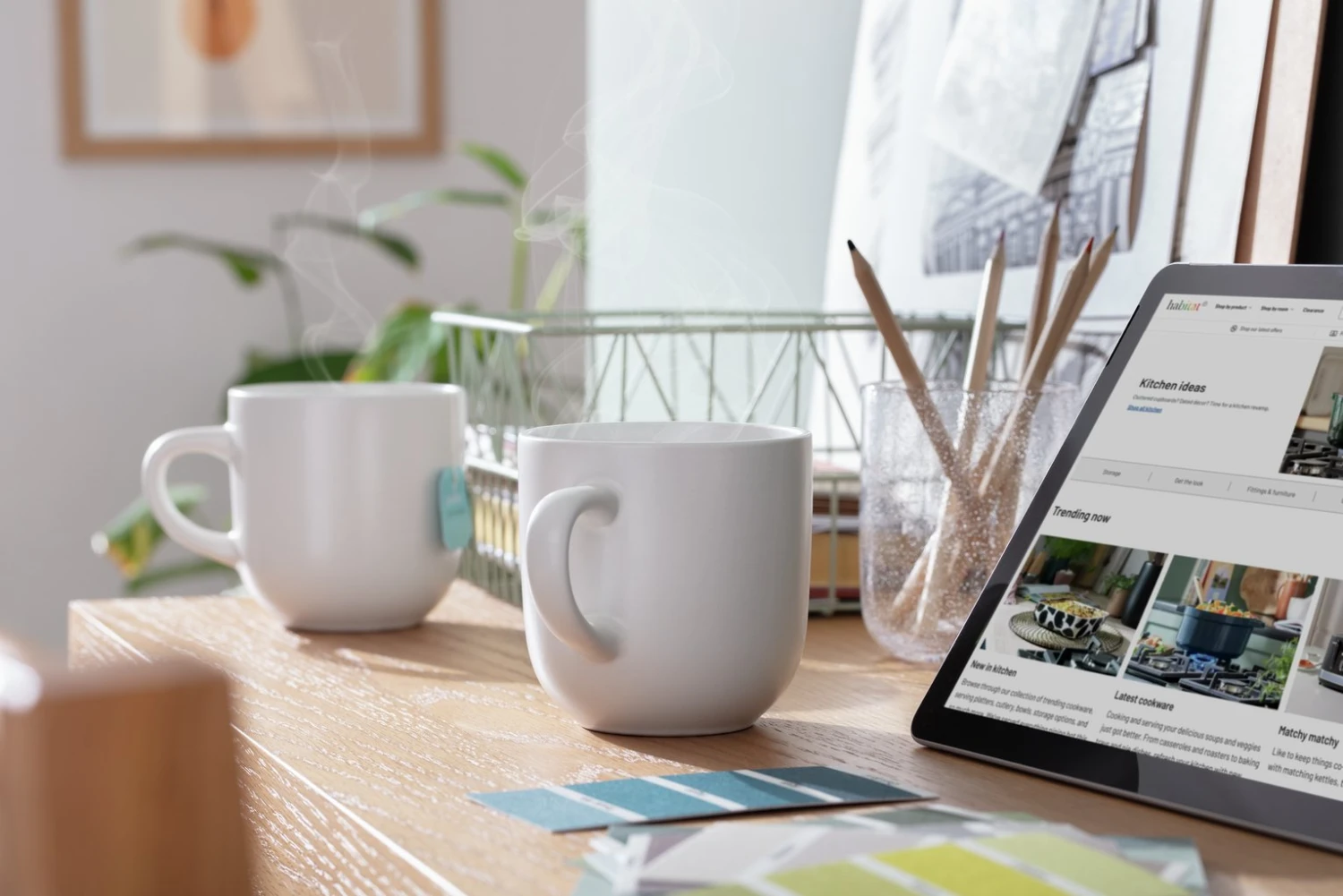 Habitat Riko Set Of 4 Mugs - White 2 Habitat Riko Set Of 4 Mugs - White - Image 2