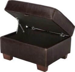 Habitat Salisbury Leather Storage Footstool - Chocolate 11 Habitat Salisbury Leather Storage Footstool - Chocolate -Chic Household Items 3458673 R Z003A