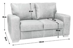 Habitat Eton Leather 2 Seater Sofa - Tan -Chic Household Items 3574478 R E001