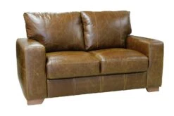 Habitat Eton Leather 2 Seater Sofa - Tan -Chic Household Items 3574478 R Z004A