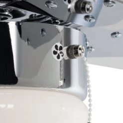 Habitat Ceiling Fan - Chrome & White 10 Habitat Ceiling Fan - Chrome & White -Chic Household Items 3611506 R Z005A