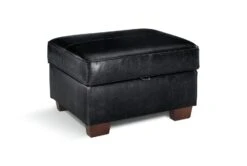 Habitat Salisbury Leather Storage Footstool - Black -Chic Household Items 3654666 R Z002A