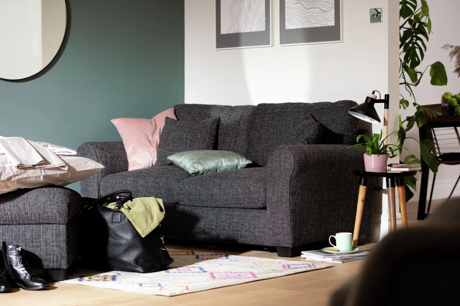 Habitat Lisbon Small Double Fabric Sofa Bed - Beige 2 Habitat Lisbon Small Double Fabric Sofa Bed - Beige - Image 2