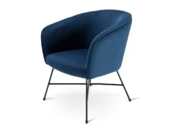 Habitat Jax Velvet Accent Chair - Navy -Chic Household Items 4016234 R Z002A