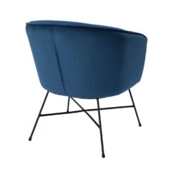 Habitat Jax Velvet Accent Chair - Navy -Chic Household Items 4016234 R Z003A