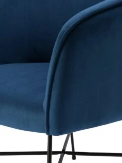 Habitat Jax Velvet Accent Chair - Navy -Chic Household Items 4016234 R Z006A