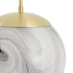 Habitat Tires Alabaster Ceiling Pendant Light -Brushed Brass -Chic Household Items 4075990 R Z003A
