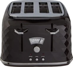 De'Longhi CTJ4003 Brillante 4 Slice Toaster - Black -Chic Household Items 4239970 R Z006A UC1165543