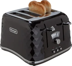 De'Longhi CTJ4003 Brillante 4 Slice Toaster - Black -Chic Household Items 4239970 R Z007A UC1165545 scaled
