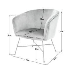 Habitat Jax Velvet Accent Chair - Black 11 Habitat Jax Velvet Accent Chair - Black -Chic Household Items 4335135 R E001