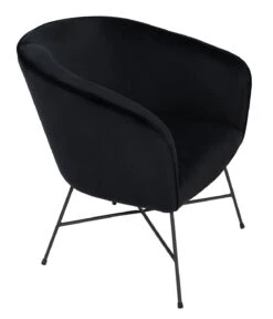 Habitat Jax Velvet Accent Chair - Black 13 Habitat Jax Velvet Accent Chair - Black -Chic Household Items 4335135 R Z004A
