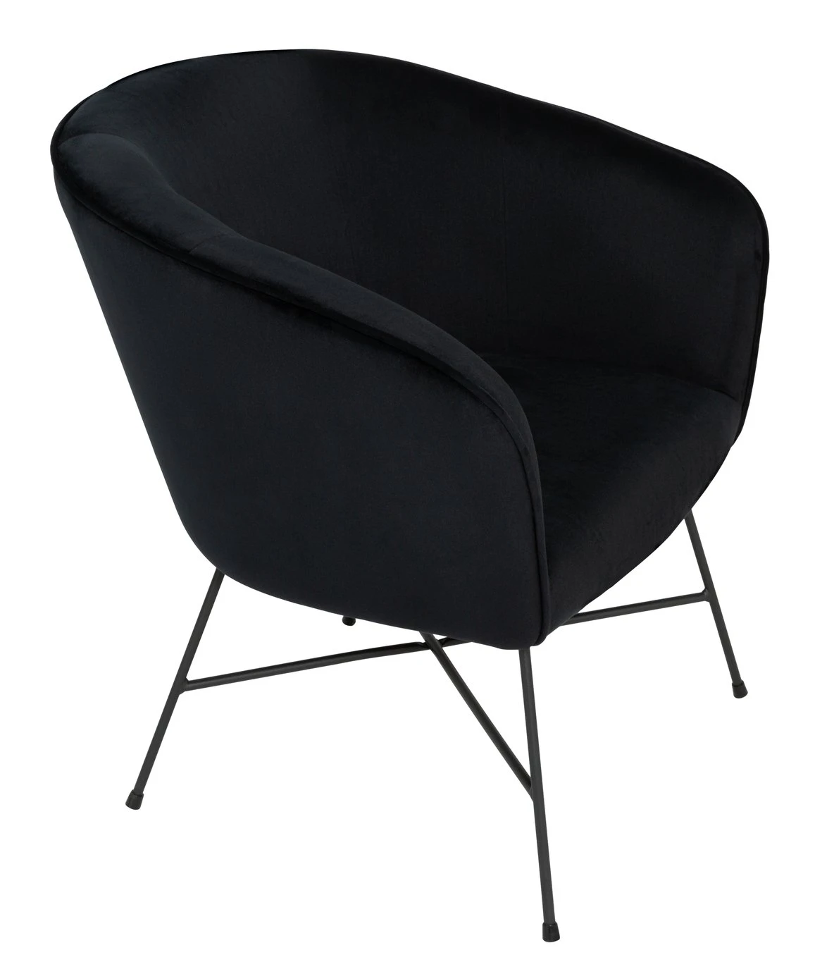 Habitat Jax Velvet Accent Chair - Black 6 Habitat Jax Velvet Accent Chair - Black - Image 6
