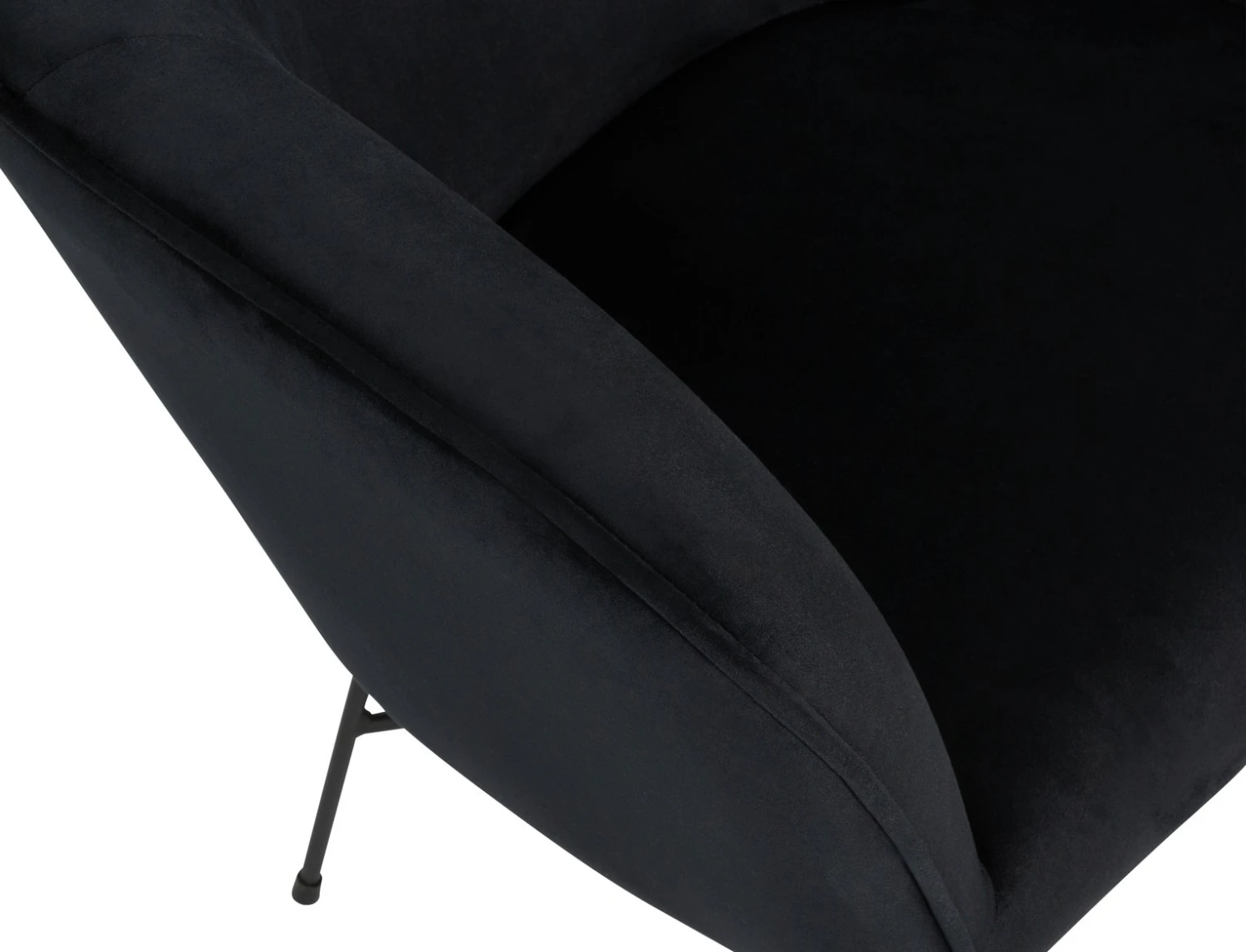 Habitat Jax Velvet Accent Chair - Black 8 Habitat Jax Velvet Accent Chair - Black - Image 8