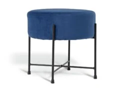 Habitat Jax Velvet Footstool - Navy -Chic Household Items 4350983 R Z002A
