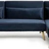 Habitat Andy Right Corner Velvet Clic Clac Sofa Bed - Navy