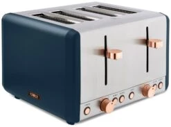 Tower T20051MNB Cavaletto 4 Slice Toaster - Midnight Blue