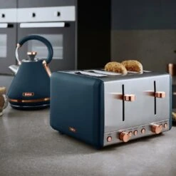 Tower T20051MNB Cavaletto 4 Slice Toaster - Midnight Blue -Chic Household Items 4525299 R Z004A