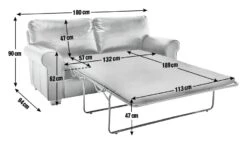 Habitat Salisbury 2 Seater Leather Sofa Bed - Black 7 Habitat Salisbury 2 Seater Leather Sofa Bed - Black -Chic Household Items 4552121 R E001