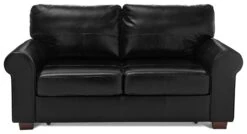 Habitat Salisbury 2 Seater Leather Sofa Bed - Black