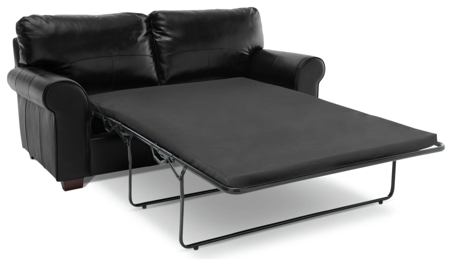 Habitat Salisbury 2 Seater Leather Sofa Bed - Black 4 Habitat Salisbury 2 Seater Leather Sofa Bed - Black - Image 4