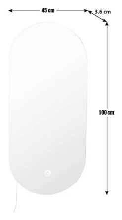 Habitat Large Vertical Backlight LED Mirror - White 9 Habitat Large Vertical Backlight LED Mirror - White -Chic Household Items 4564401 R E001