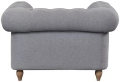 Habitat Chesterfield Fabric Armchair - Light Grey -Chic Household Items 4630531 R Z004A