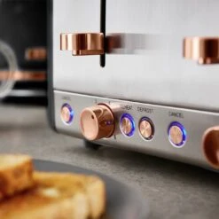 Tower T20051RG Cavaletto 4 Slice Toaster - Black & Rose Gold -Chic Household Items 4660800 R Z003A