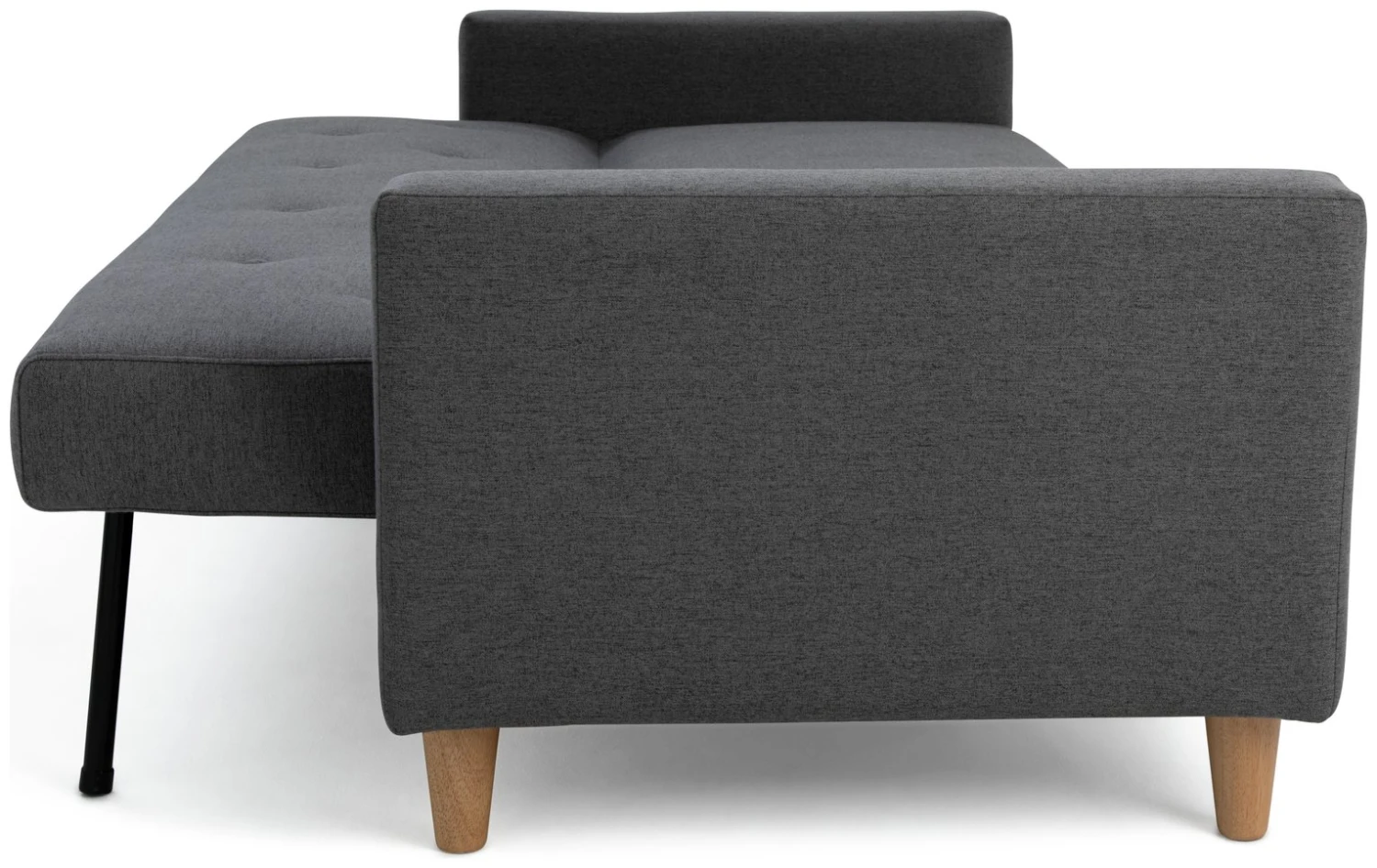 Habitat Brooks Clic Clac Fabric Sofa Bed - Grey 6 Habitat Brooks Clic Clac Fabric Sofa Bed - Grey - Image 6