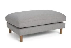 Habitat Salome Fabric Ottoman Footstool - Light Grey -Chic Household Items 4743693 R Z002A