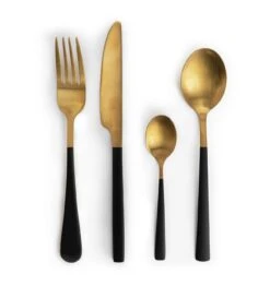 Habitat Two Tone 16 Piece Stainless Steel Cutlery Set