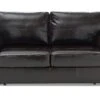 Habitat Salisbury 2 Seater Leather Sofa Bed - Chocolate