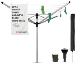 Brabantia 60m Lift-O-Matic Advance Rotary Washing Line 15 Brabantia 60m Lift-O-Matic Advance Rotary Washing Line -Chic Household Items 5173640 R Z003A
