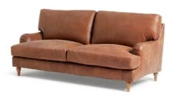 Habitat Livingston Leather 3 Seater Sofa - Tan -Chic Household Items 5397213 R Z002A