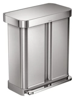 Simplehuman 58 Litre Recycler Bin - Stainless Steel