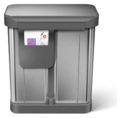 Simplehuman 58 Litre Recycler Bin - Stainless Steel -Chic Household Items 5713024 R Z004A