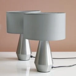 Habitat Maya Pair Of Touch Table Lamps - Grey -Chic Household Items 5724790 R Z010A