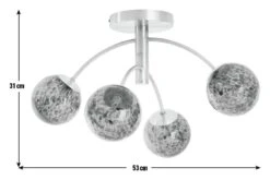 Habitat Hayle Tortoise Shell 4 Light Ceiling Light - Brass 11 Habitat Hayle Tortoise Shell 4 Light Ceiling Light - Brass -Chic Household Items 5792571 R E001